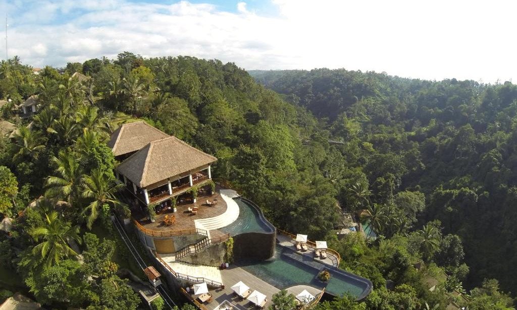 Hanging Gardens Of Bali Price, Cloud, Sky, Building, Plant, Mountain, Tree, Natural landscape