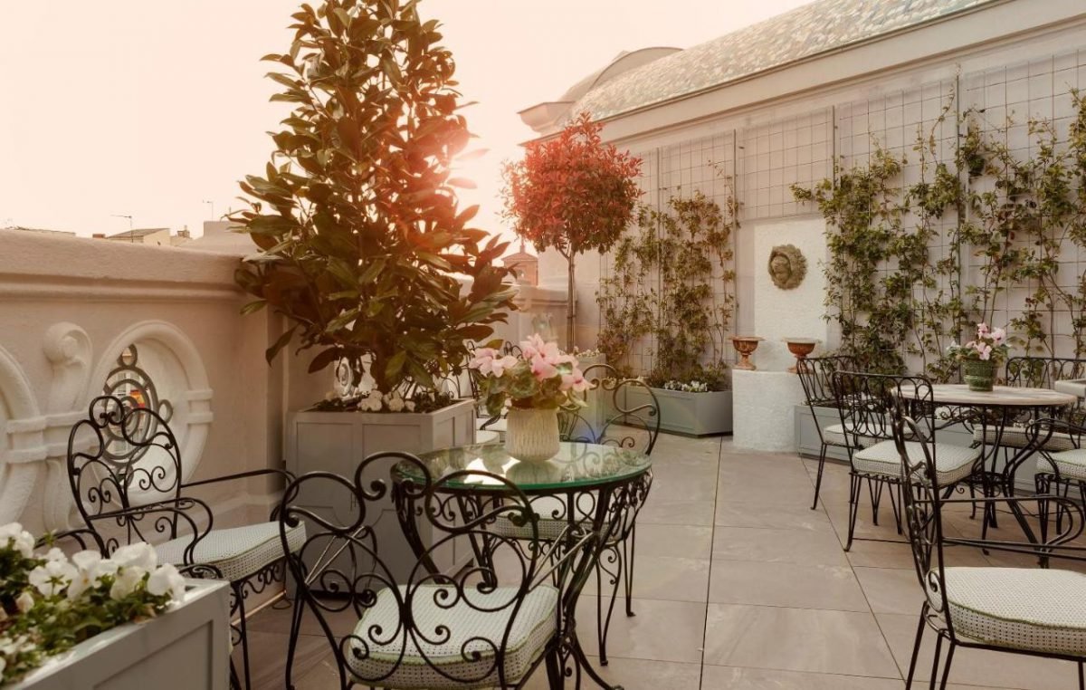 Relais & Châteaux Heritage Hotel Madrid, Plant, Table, Property, Furniture, White, Decoration, Flower, Chair, Window, Interior design