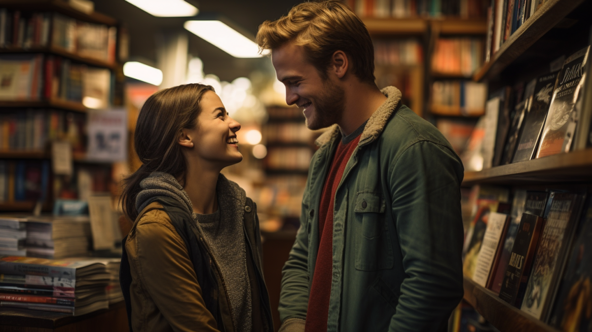 Library, Smile, Outerwear, Bookcase, Shelf