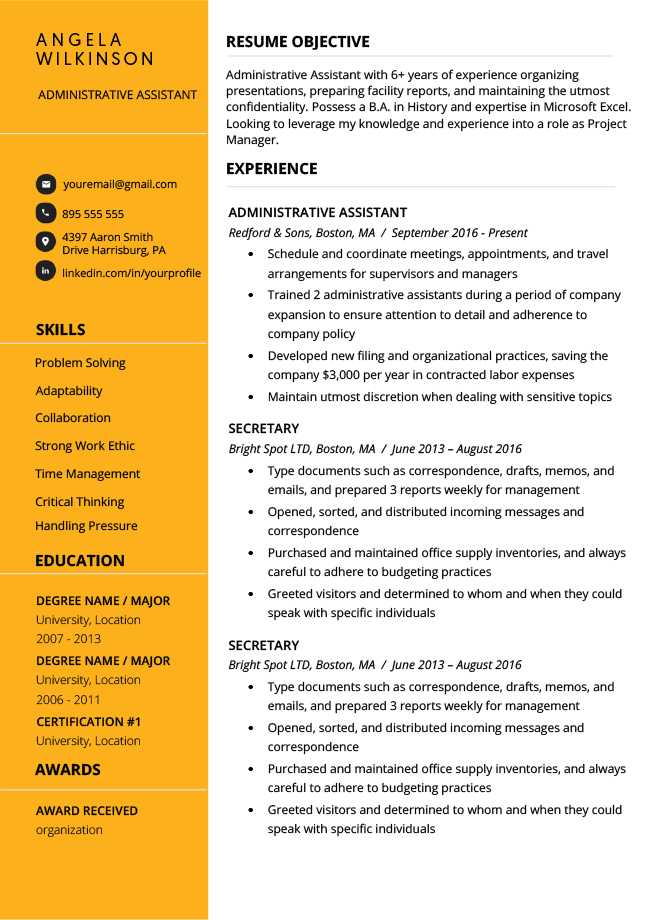 resume word doc